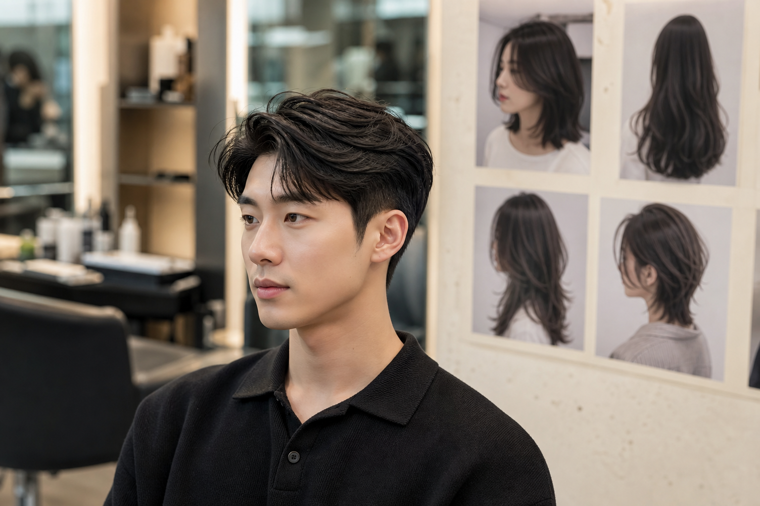 단정하고 클래식한 남성 짧은 머리 스타일.