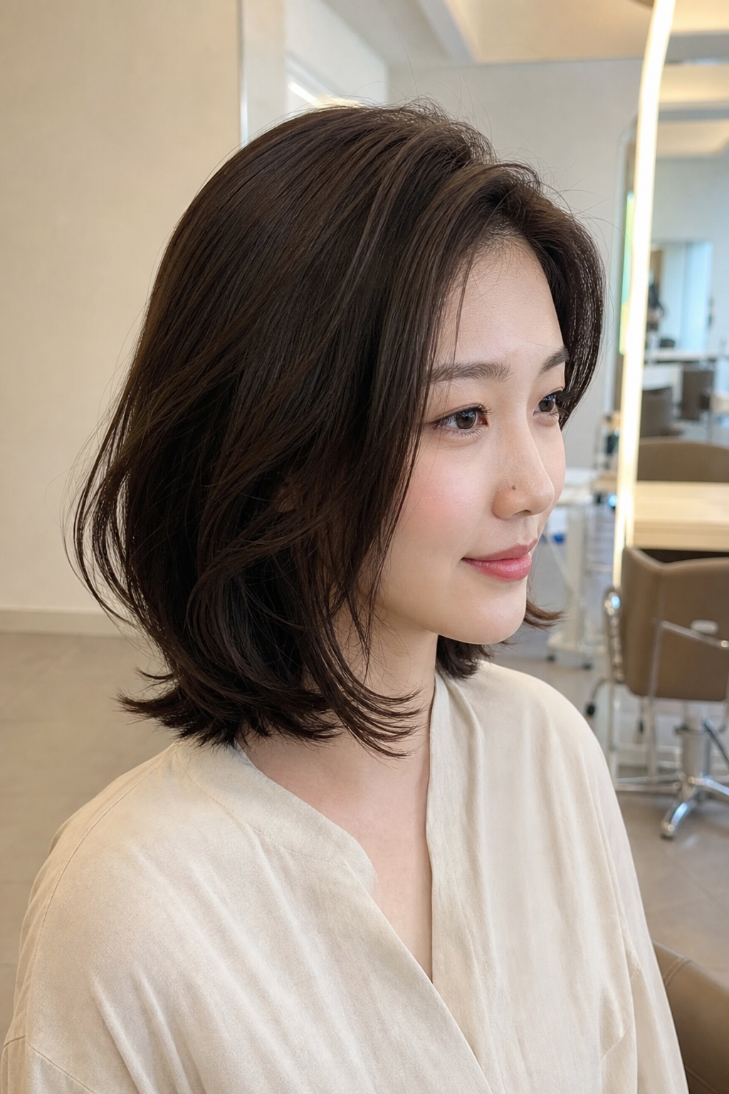 전지현 '군체' 소프트 레이어드 중단발 스타일