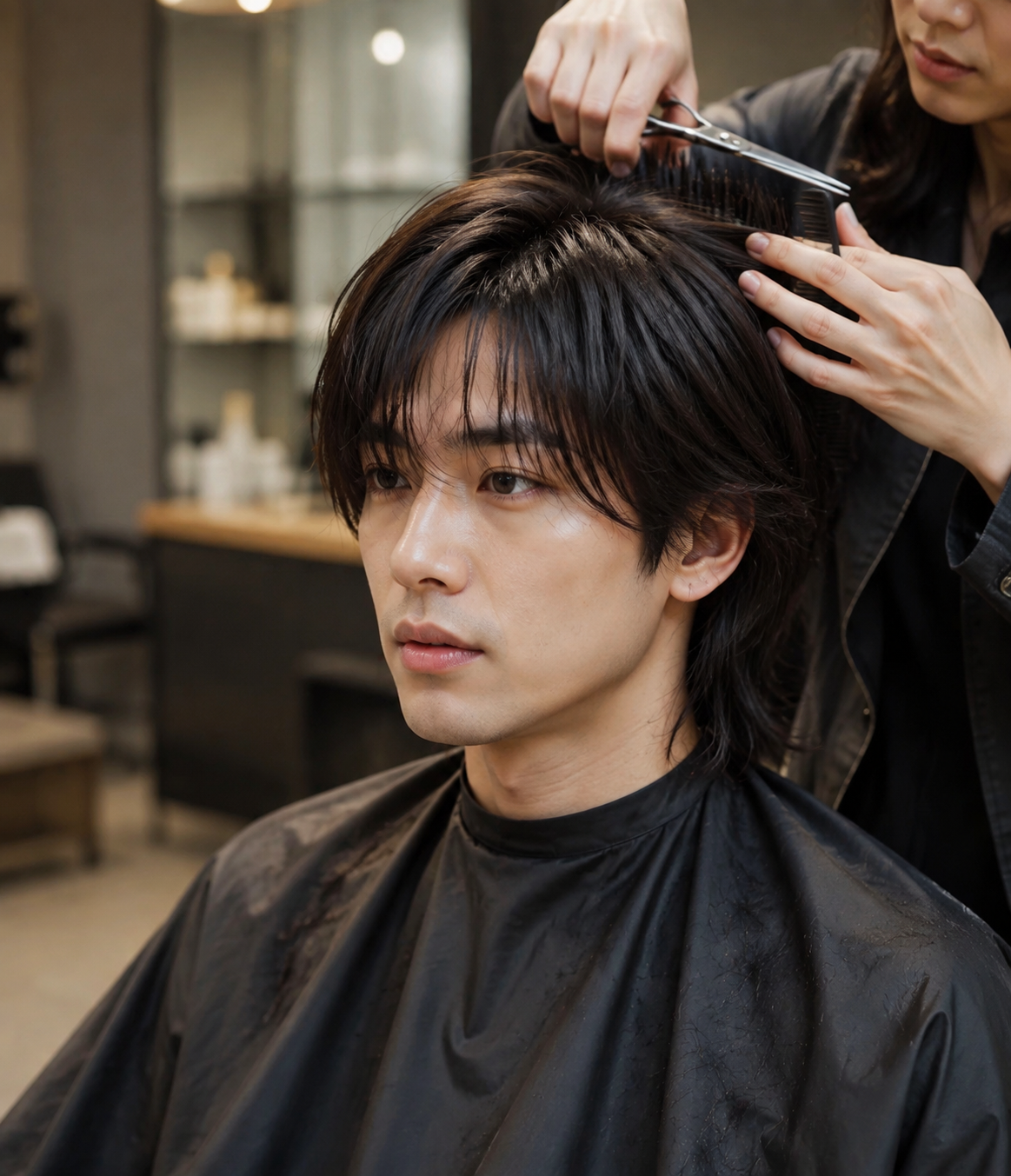 범계미용실의 깔끔한 시술 장면
