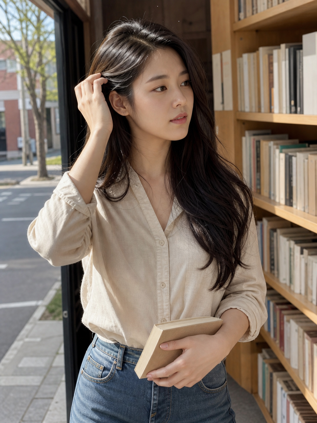 서점 스냅, 청순한 분위기