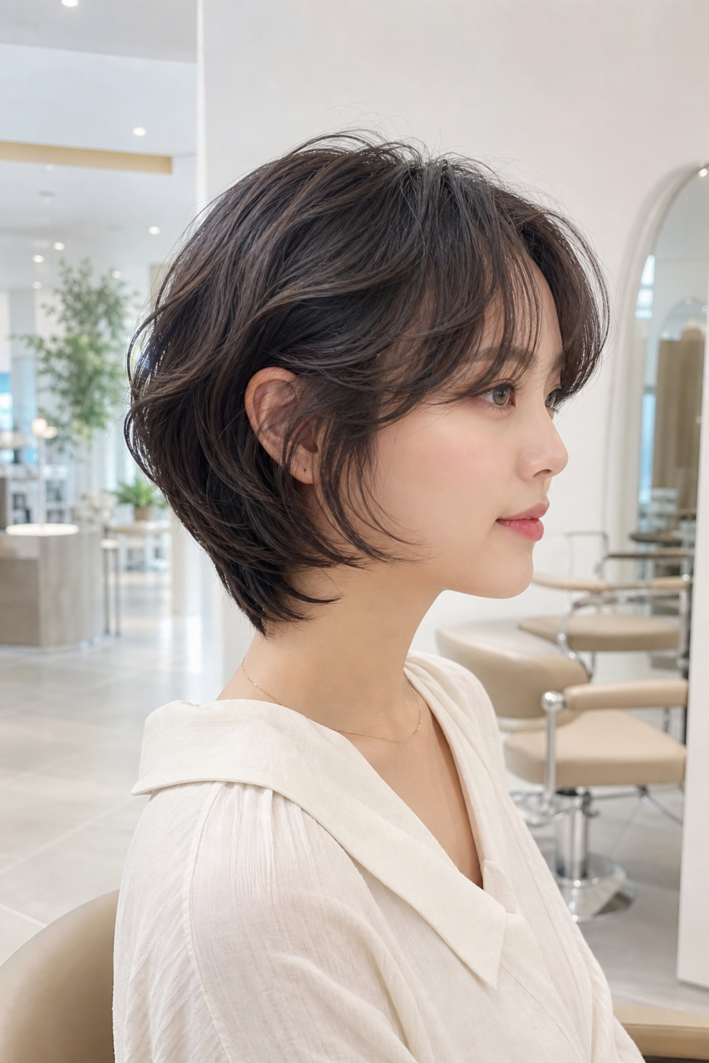자연스러운 웨이브로 풍성함을 더한 레이어드 C컬 열펌