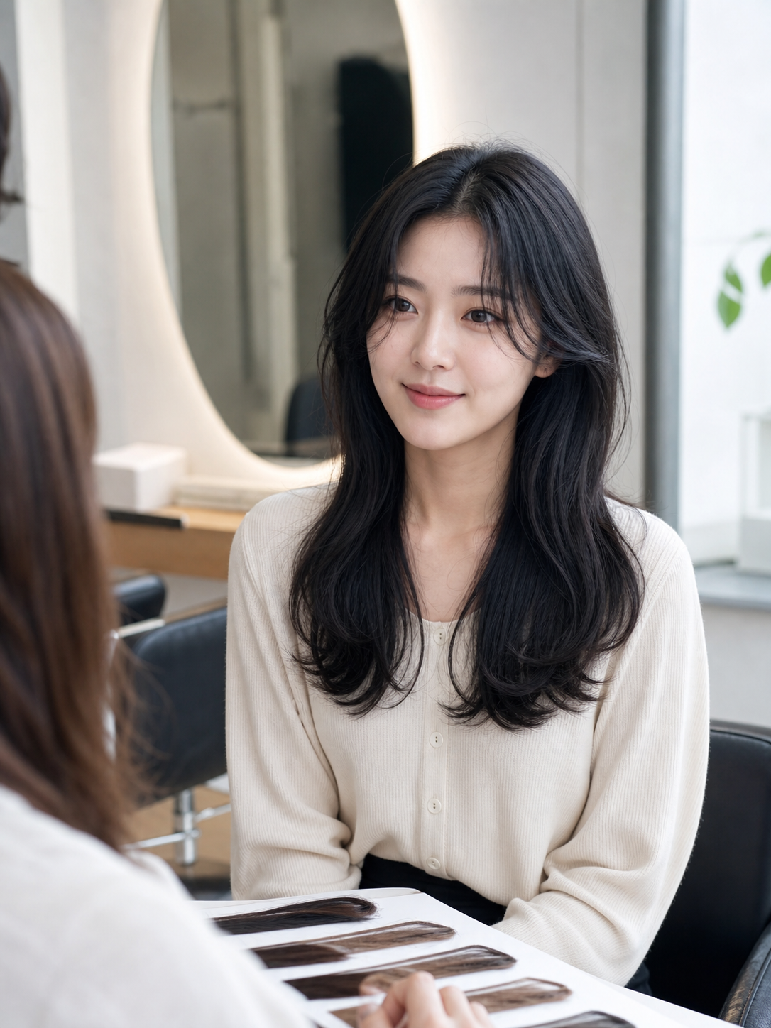 미용실 상담용으로 설명하기 쉬운 내추럴 롱 헤어