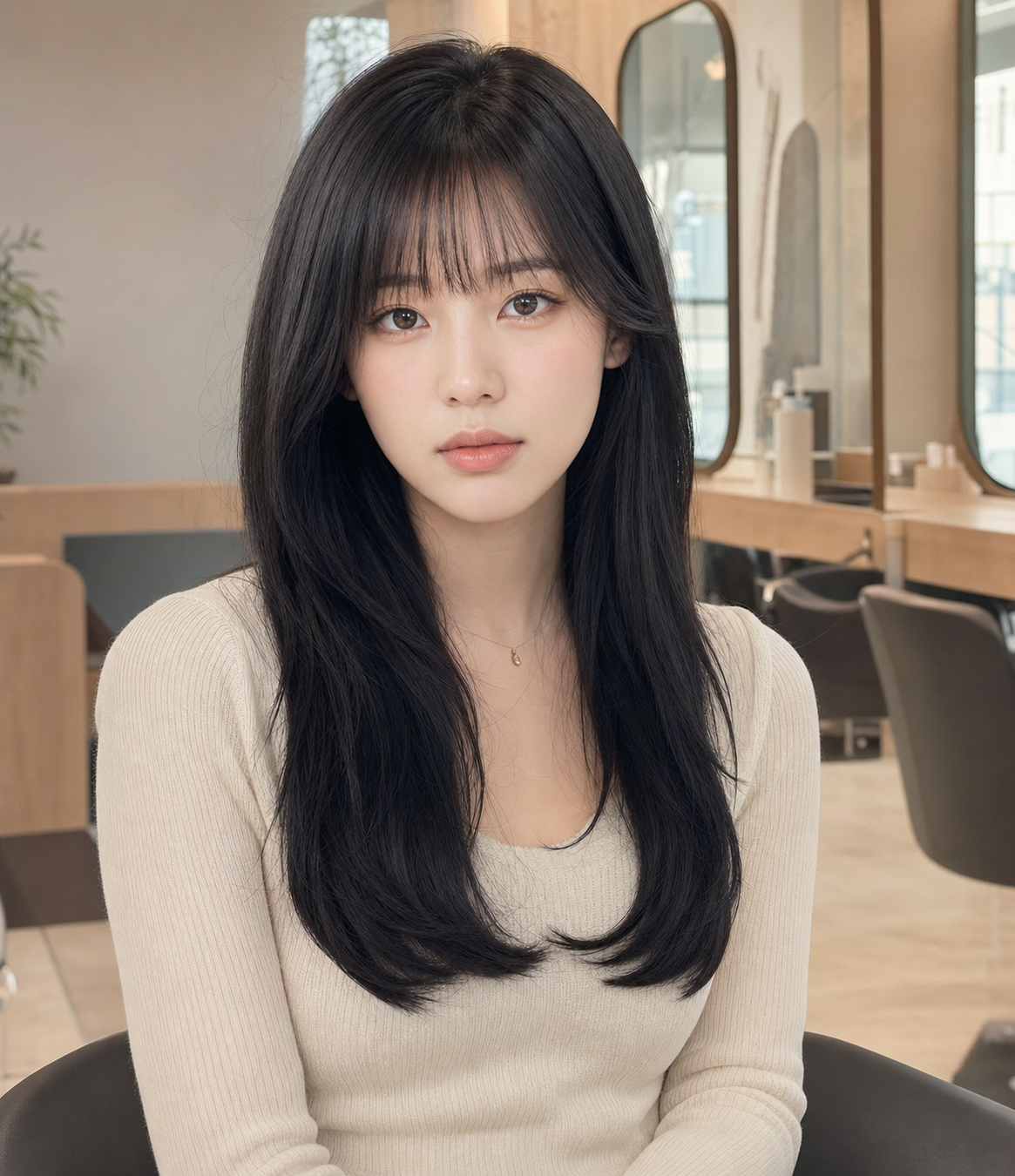 자연스럽고 차분한 질감이 핵심인 화보 무드 헤어