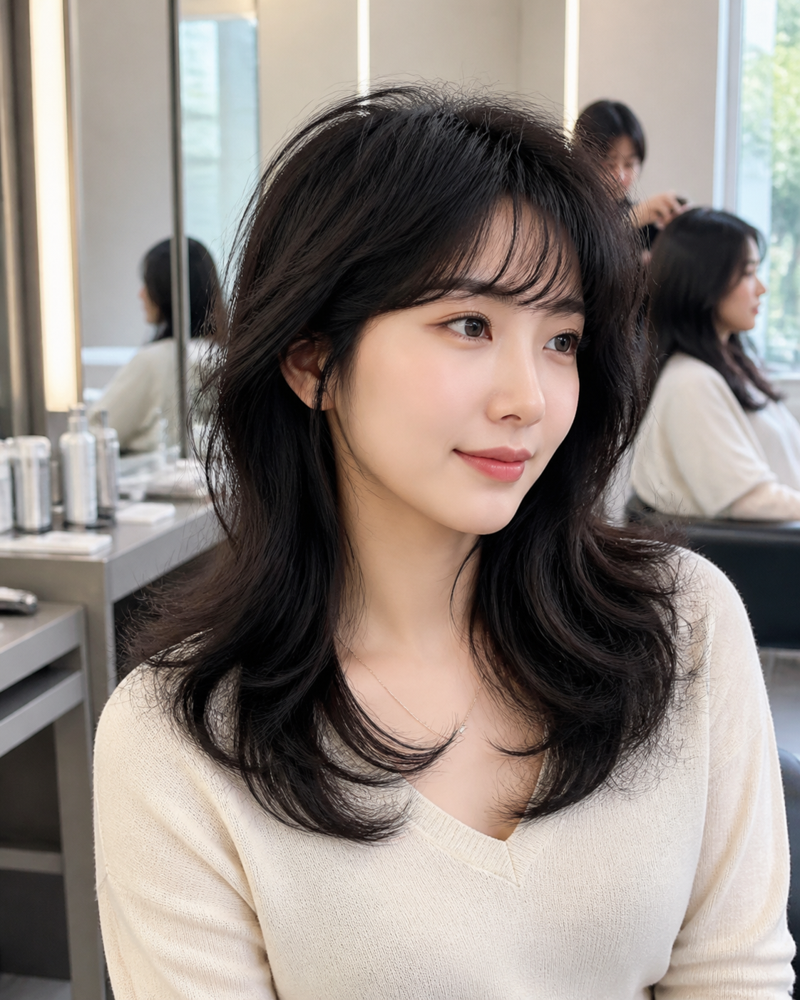 펌 스타일 비교 이미지