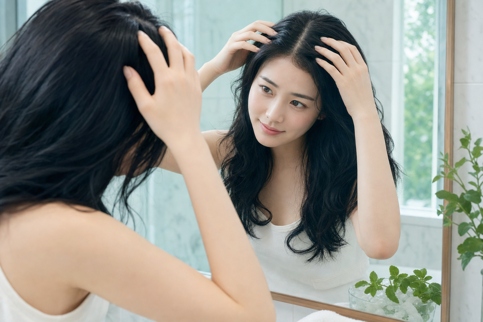 두피 유분과 열감을 정돈한 뒤의 산뜻한 상태