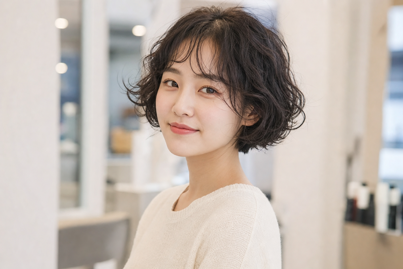 컬 존재감이 살아 있는 베이비펌 스타일