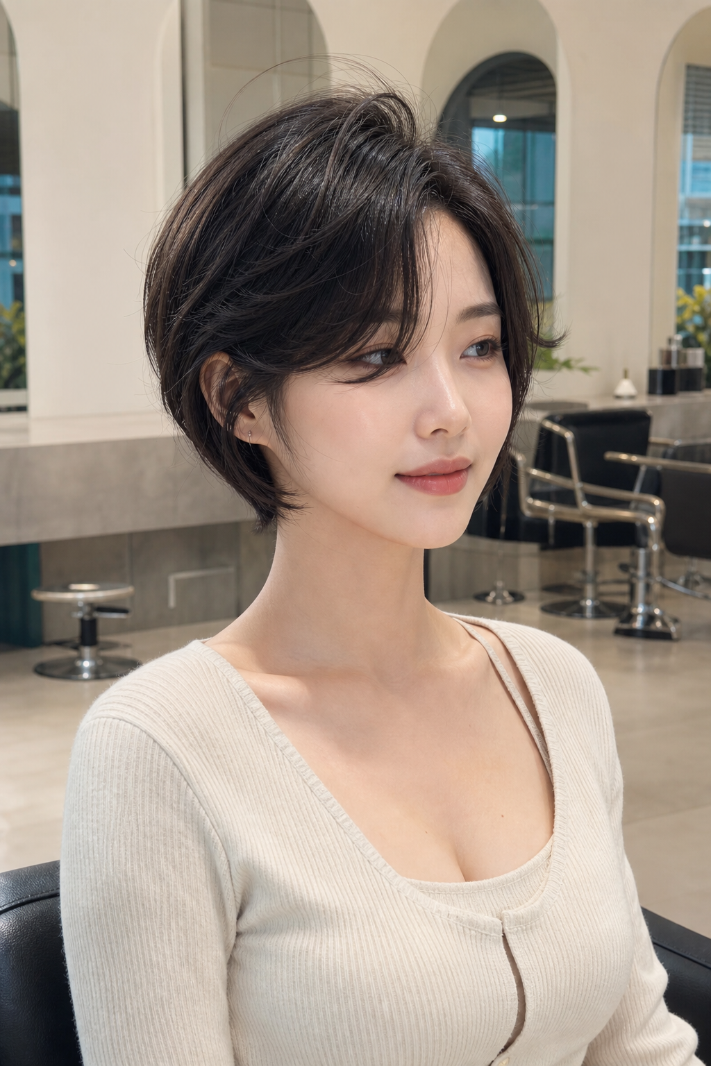 박세영의 우아하고 자연스러운 긴 머리 스타일