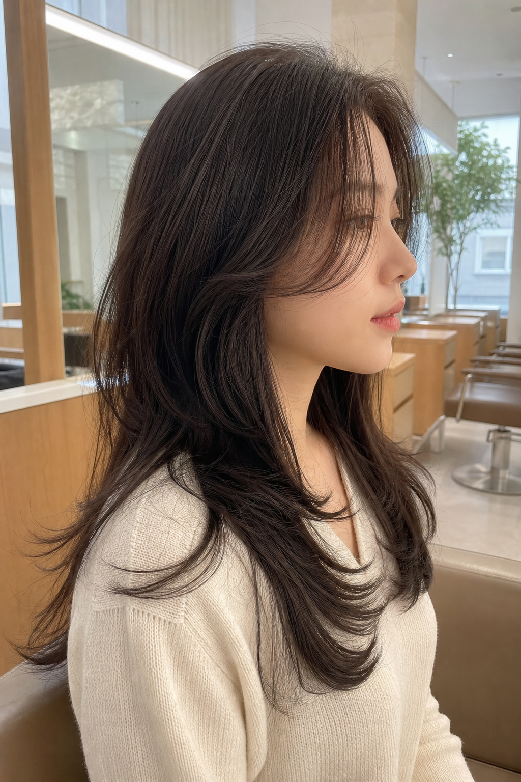 자연스러운 흐름이 돋보이는 수원 레이어드컷