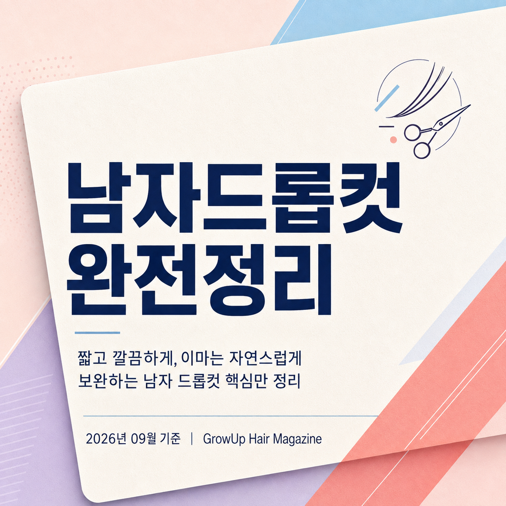 남자드롭컷 완전정리 — 짧고 깔끔하게, 이마는 자연스럽게 보완하는 남자 드롭컷 핵심만 정리