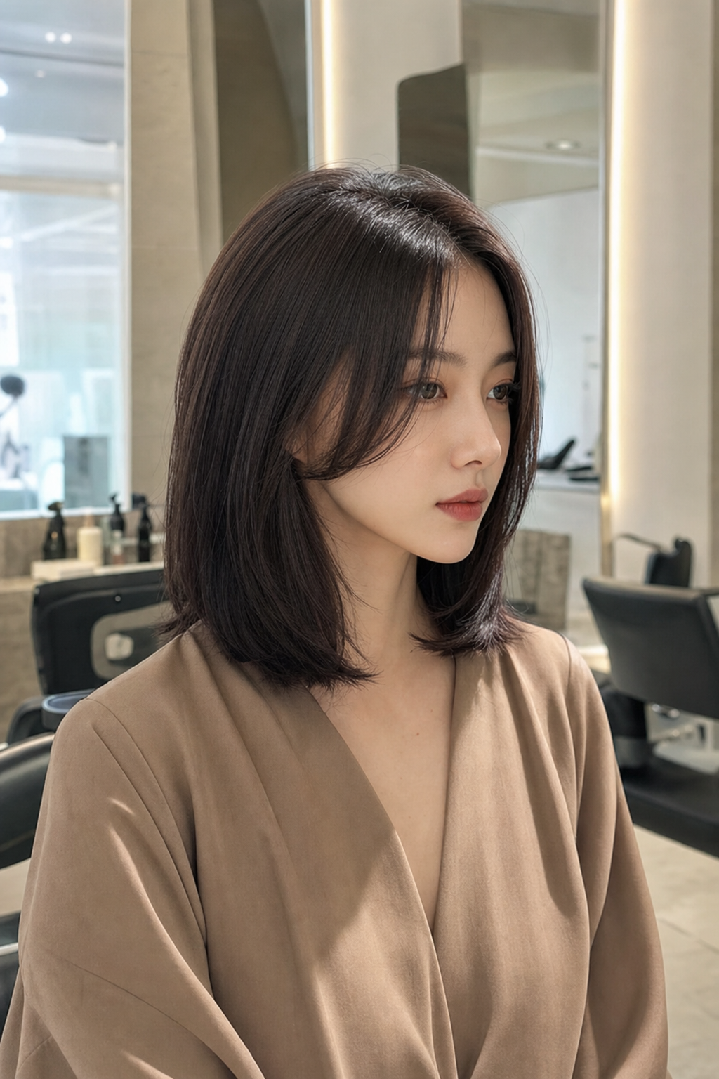 시크함의 정점을 보여주는 한소희 슬릭컷 스타일