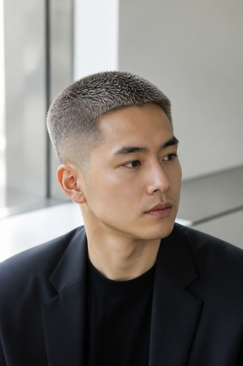흰머리를 살린 고잉그레이 스타일