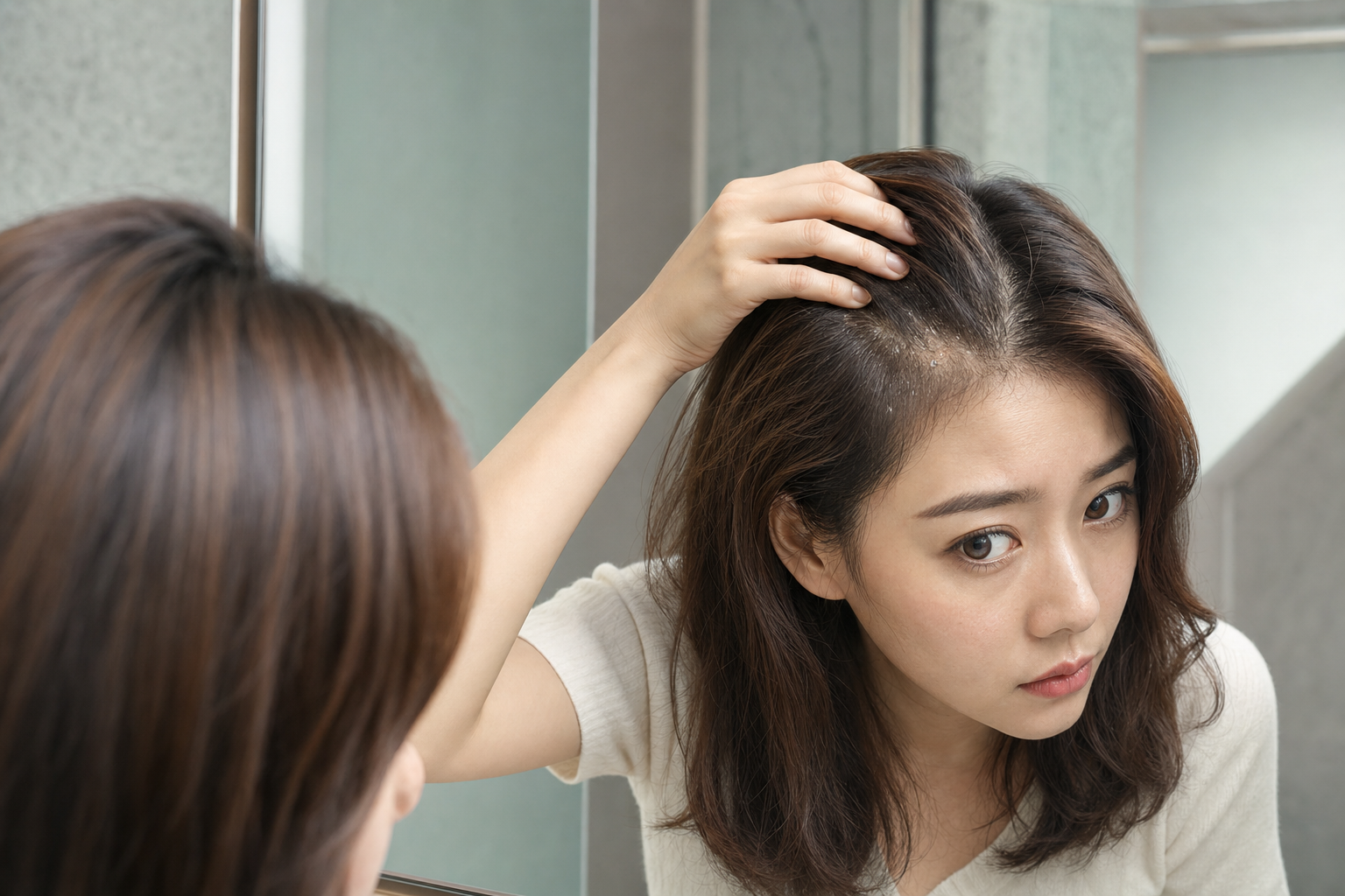 두피건선은 단순 비듬과 달리 두껍고 건조한 각질 양상이 두드러질 수 있다