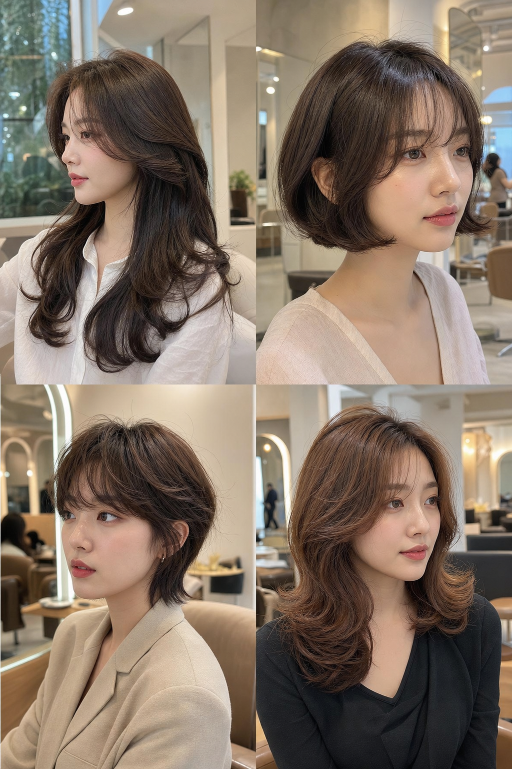 쾌적하고 세련된 인테리어의 김해 헤어샵 내부