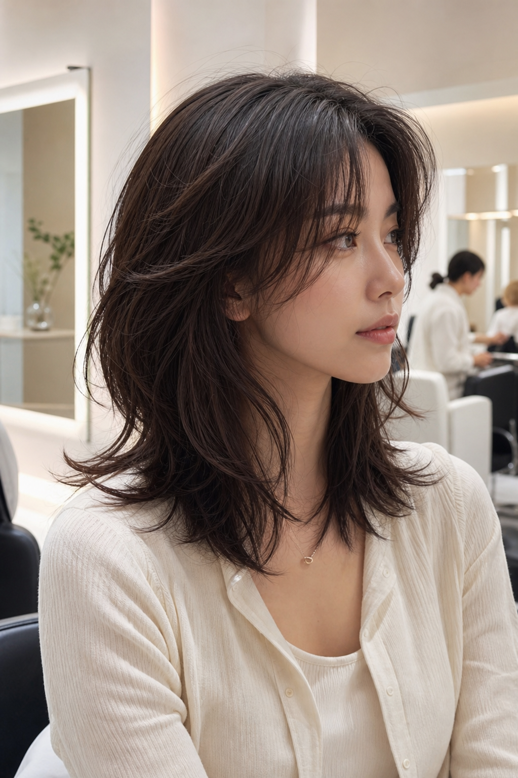 루즈 웨이브와 가벼운 질감 표현