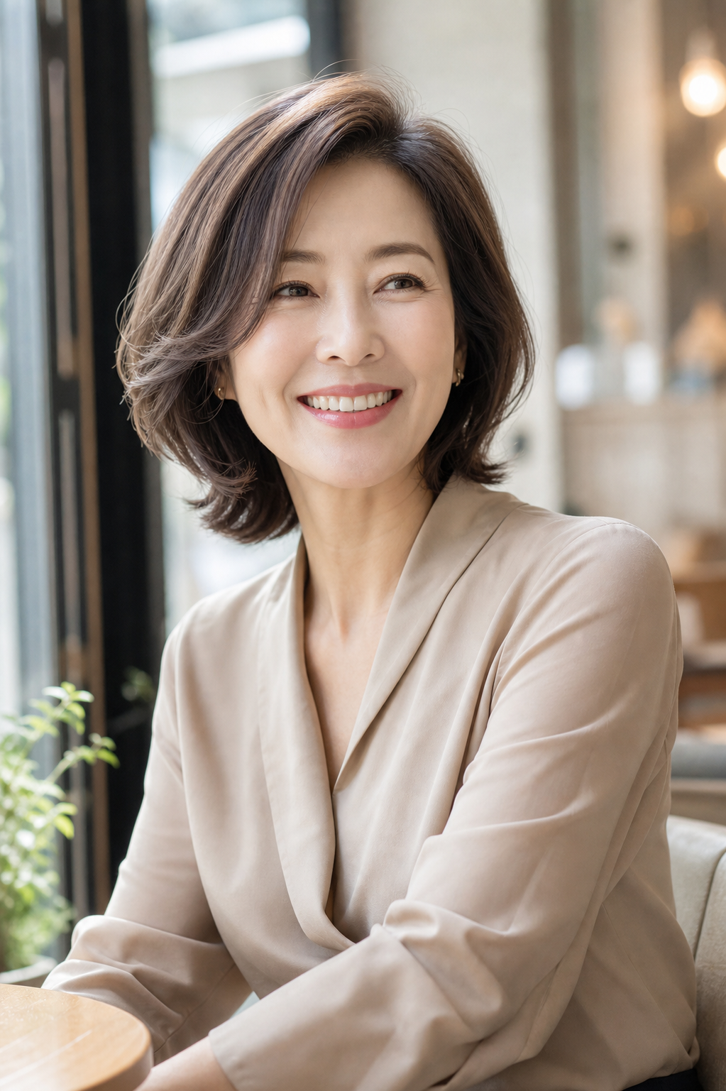 정수리 볼륨을 살려 10년은 젊어 보이는 우아한 보브컷