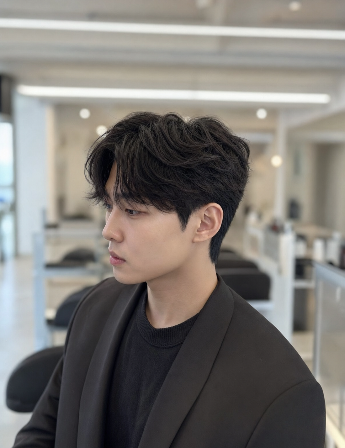 소프트 투블럭 댄디컷과 자연스러운 가르마