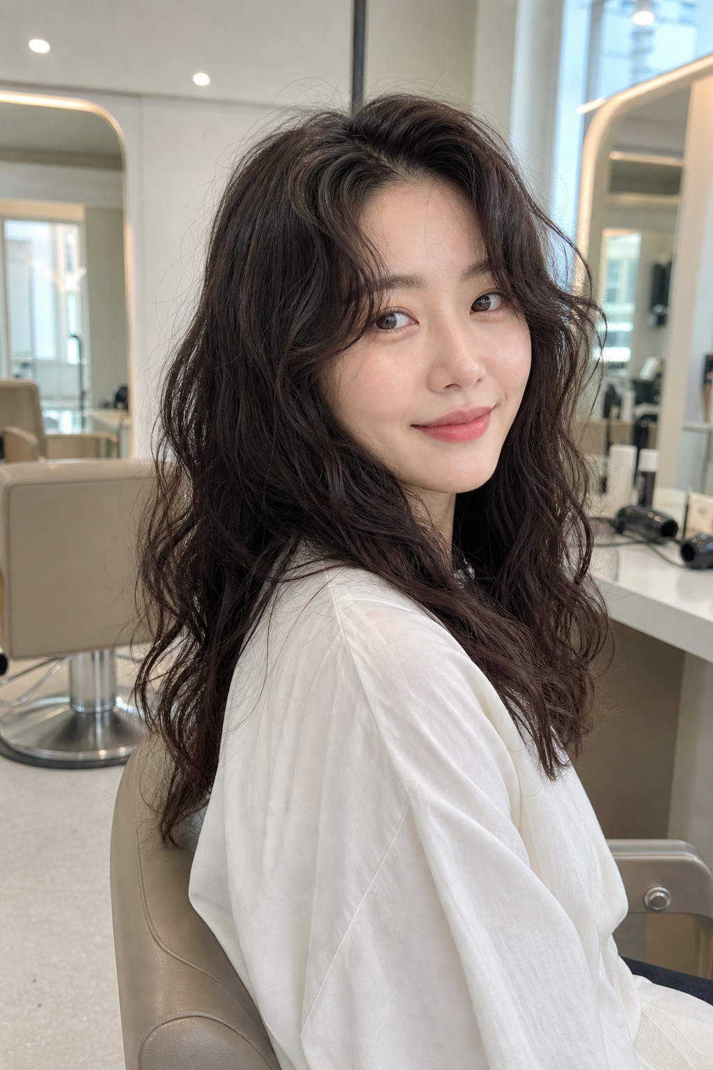밋밋한 헤어에 생기를 불어넣는 풍성한 히피펌 스타일