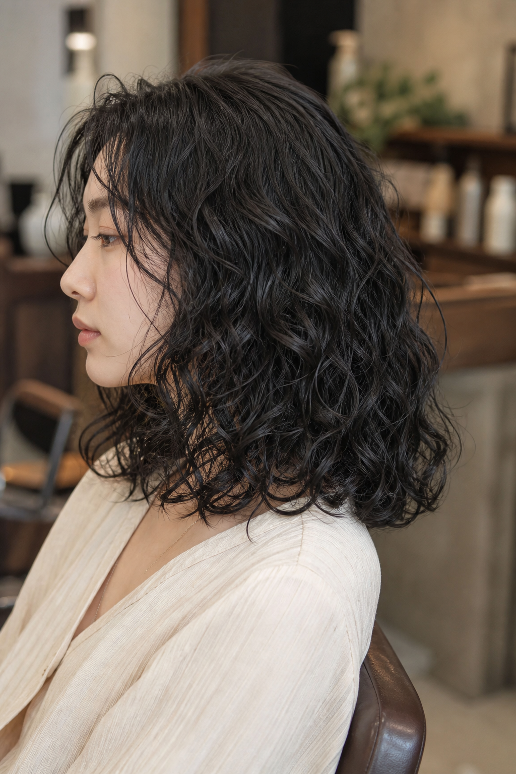 자연스러우면서도 개성 넘치는 히피펌 컬 디테일