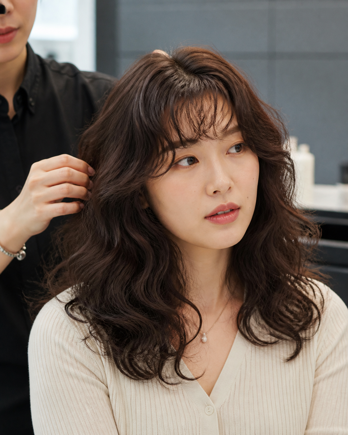 서면미용실 상담 장면