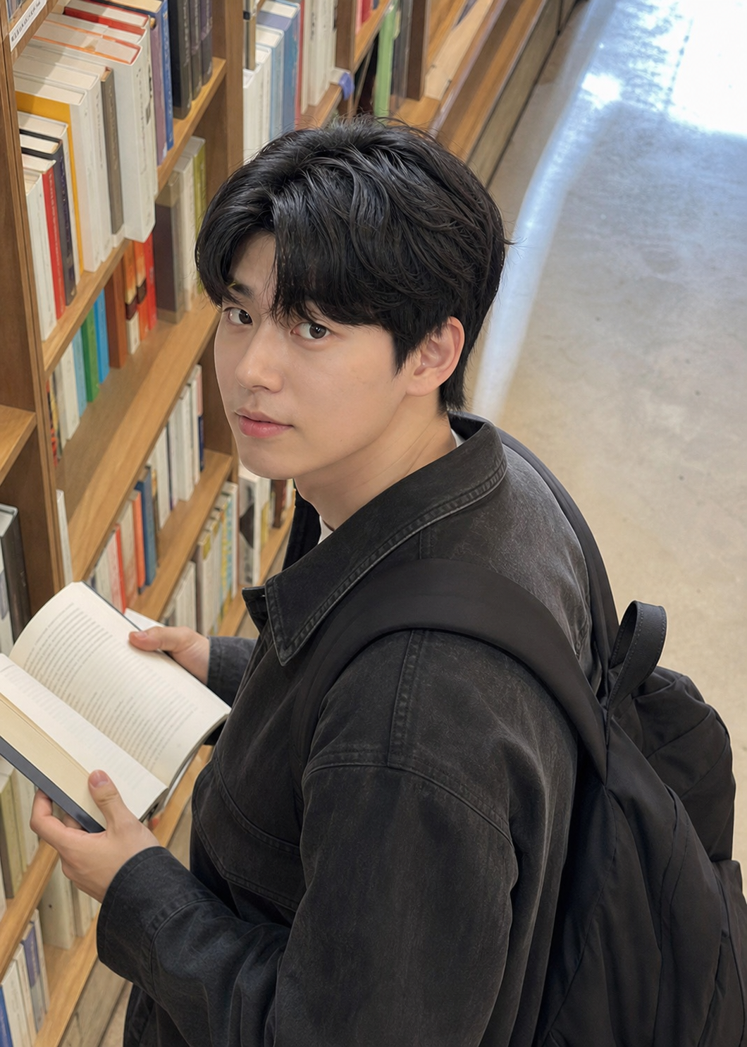 서점에서 담은 단정한 배현성 스타일