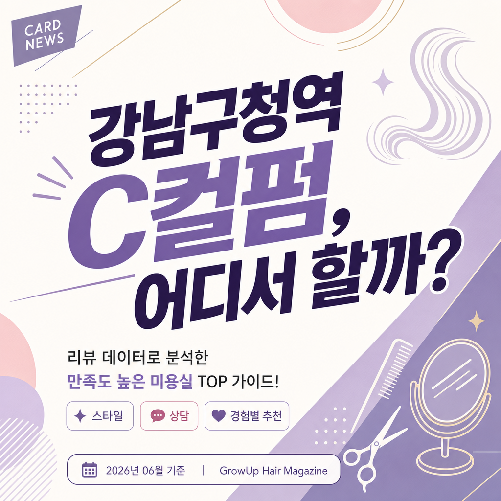 강남구청역 C컬펌, 어디서 할까? — 리뷰 데이터로 분석한 만족도 높은 미용실 TOP 가이드! 스타일, 상담, 경험별 추천.