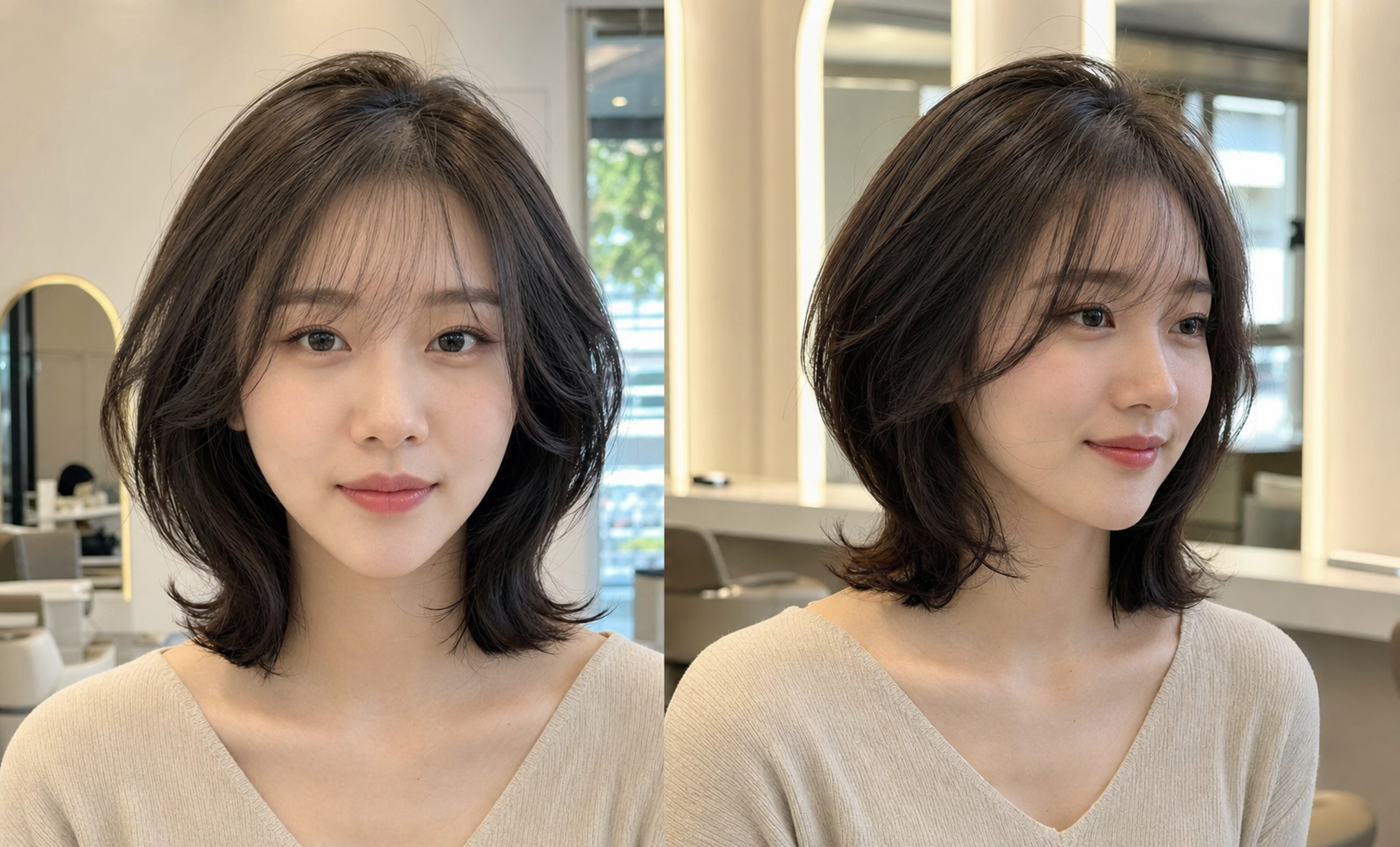 사진 없이도 설명 가능한 얼굴선 커버형 단발 질감