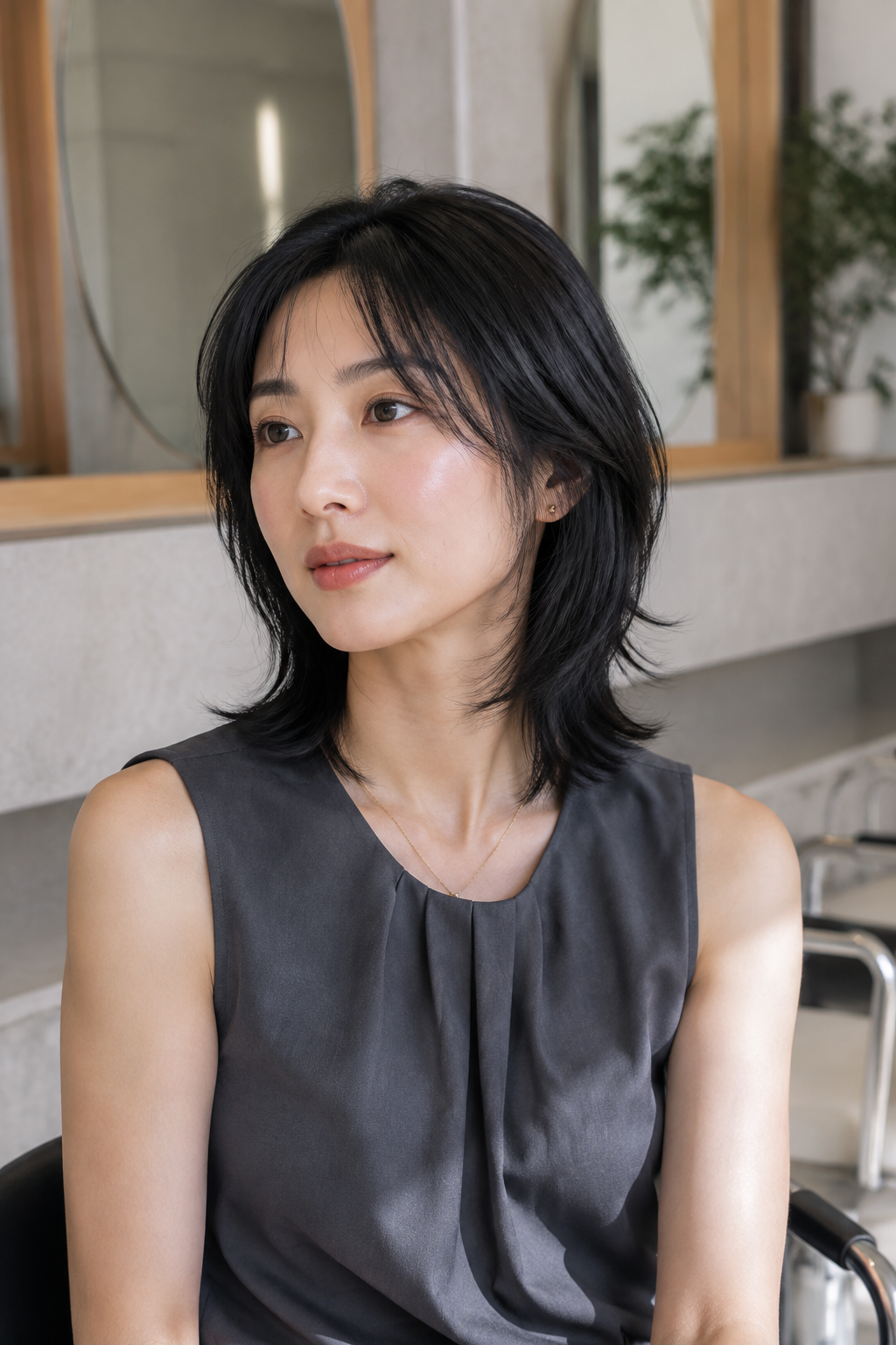 가벼운 층감이 살아 있는 허쉬컷 무드