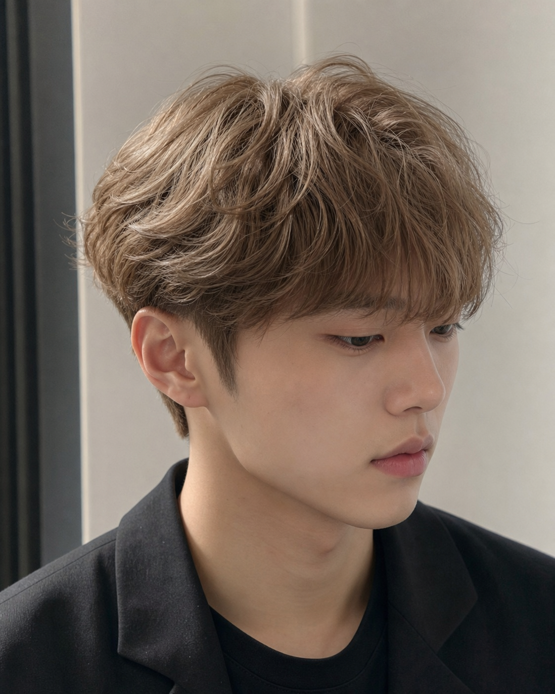 부드러운 컬감이 살아 있는 쉐도우 계열 펌 스타일