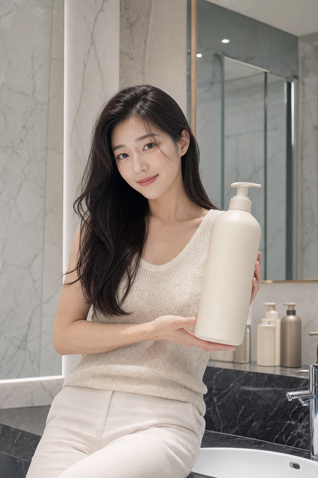 온 가족이 넉넉하게 사용할 수 있는 1.6L 대용량 샴푸