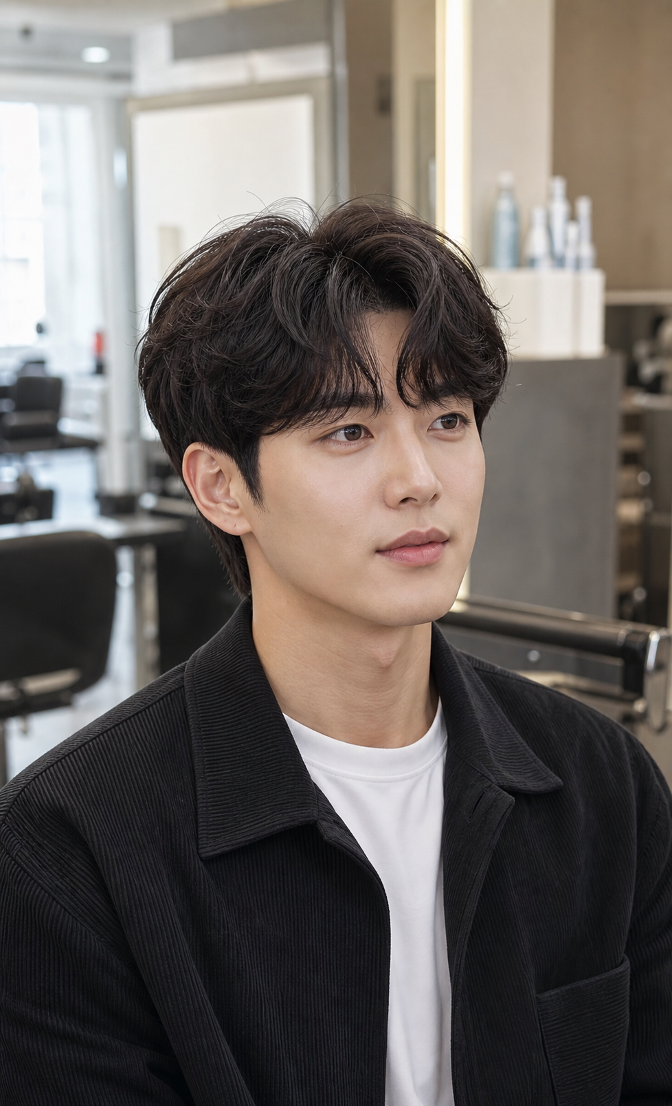 악성 곱슬을 정리한 남성용 매직 아이롱 스타일