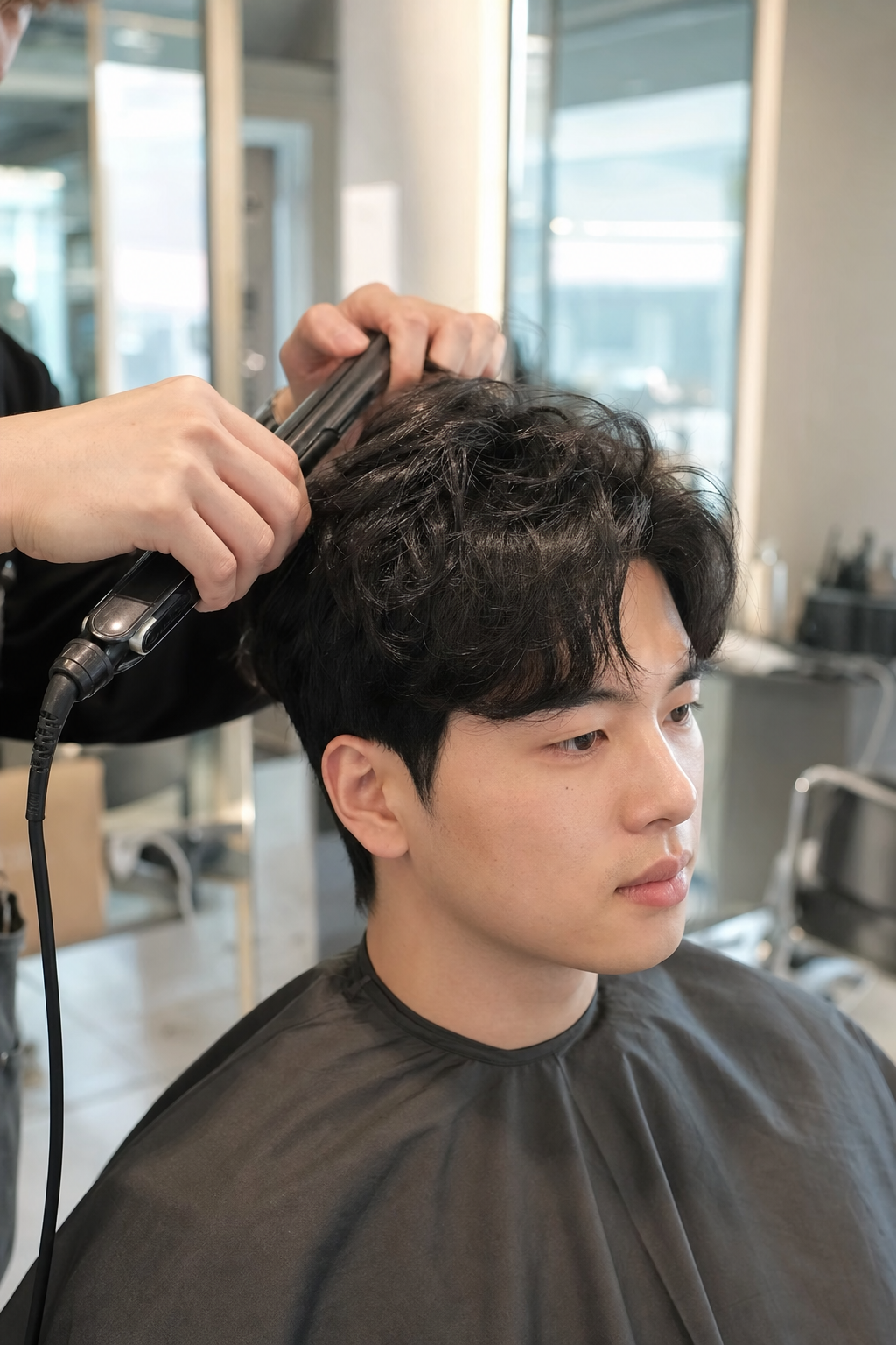 곱슬·반곱슬 남성에게 많이 언급된 자연스러운 아이롱펌 스타일