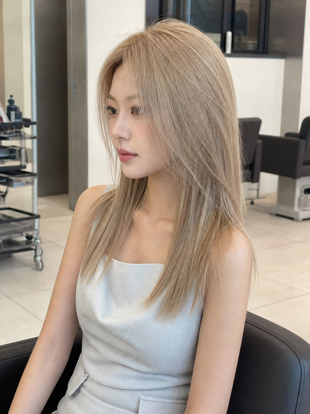 복구매직 후 차분하고 윤기 있는 머릿결 이미지