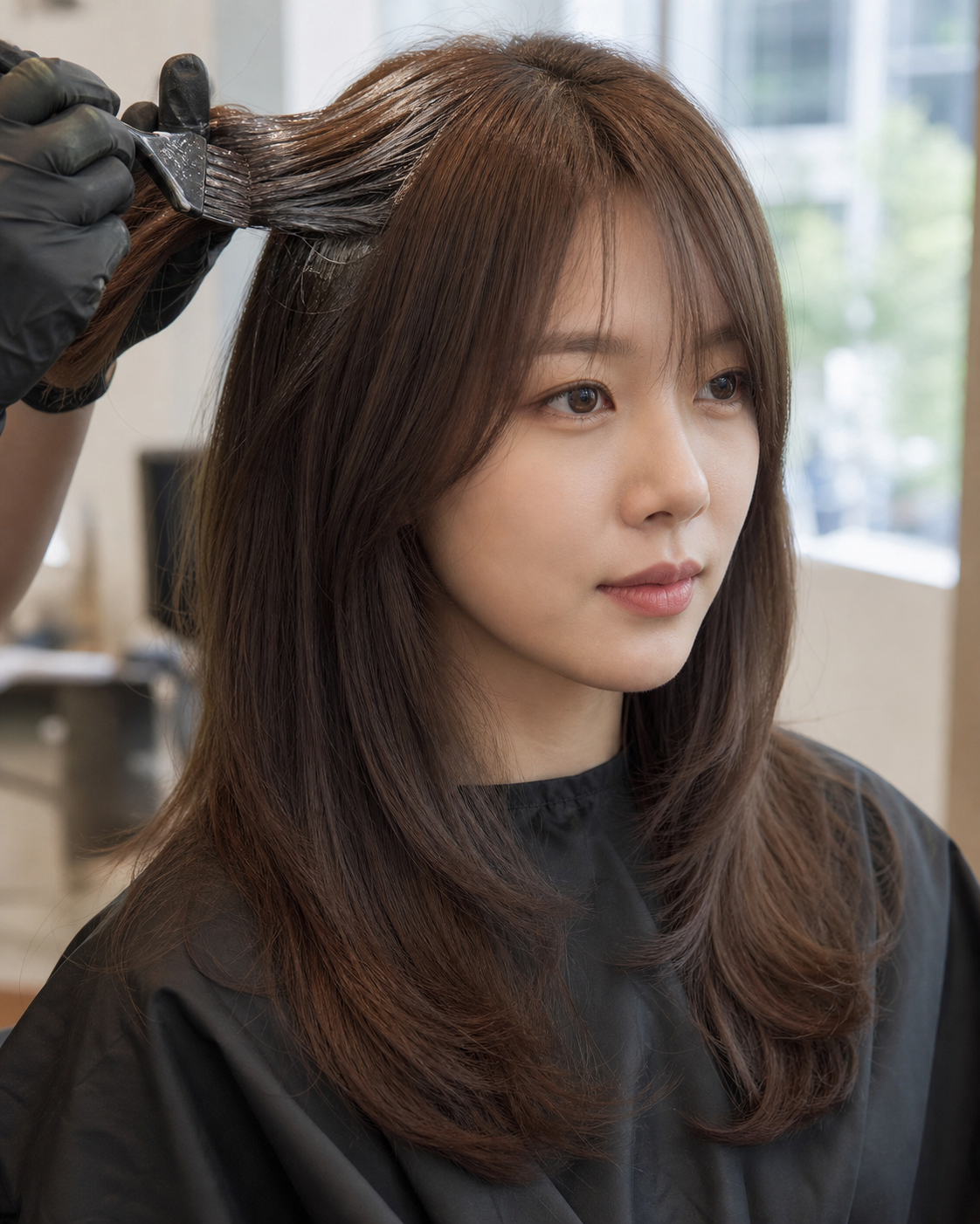 두피 자극을 줄인 살롱형 저자극 염색 시술