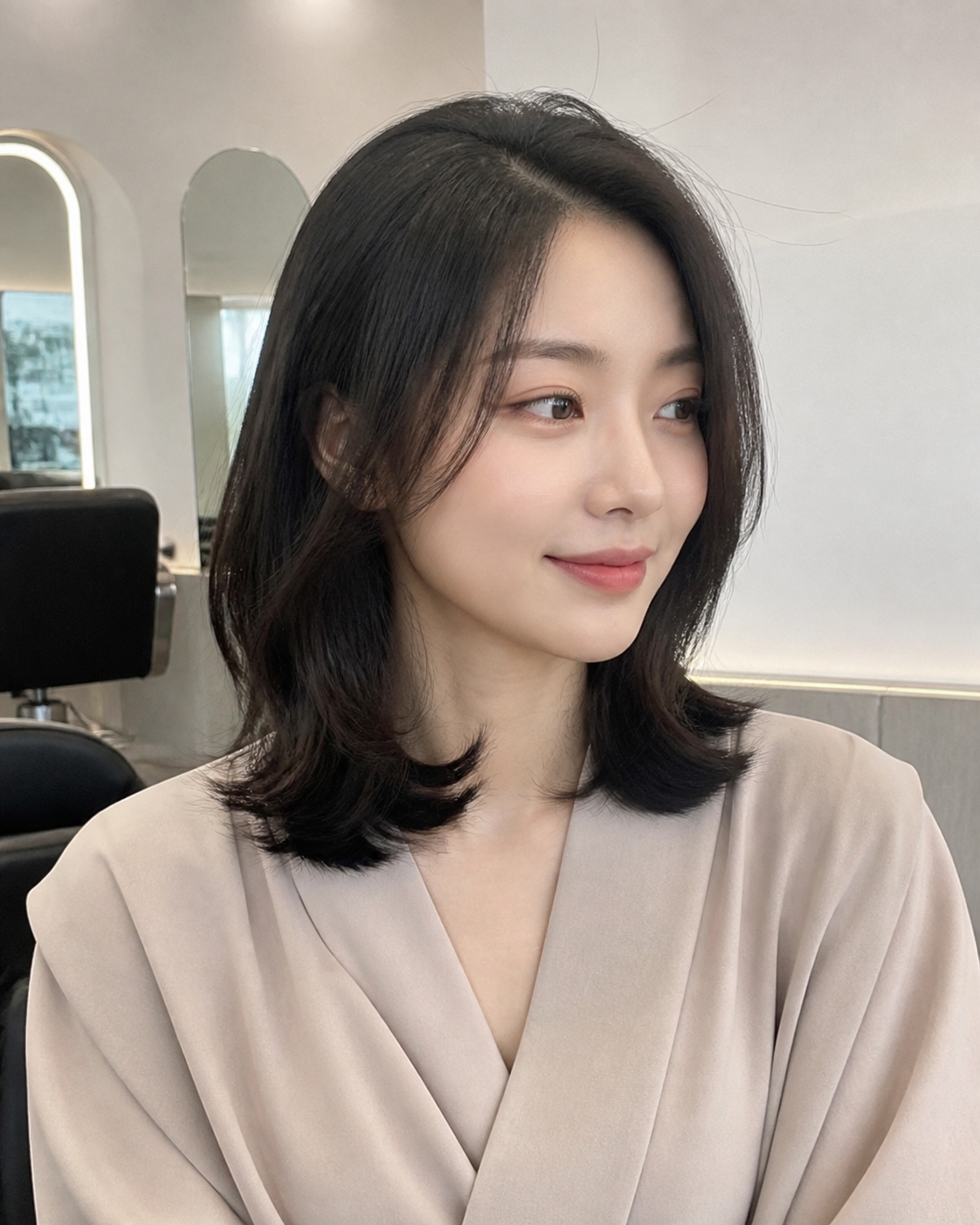 가장 무난하고 손질이 쉬운 중단발 C컬펌