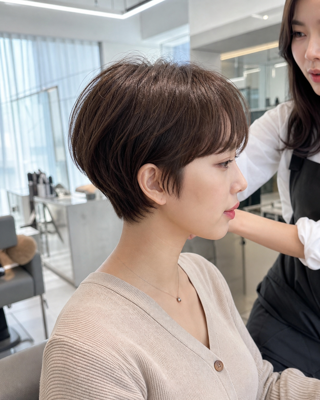 자연스러운 레이어드컷 상담과 스타일 완성