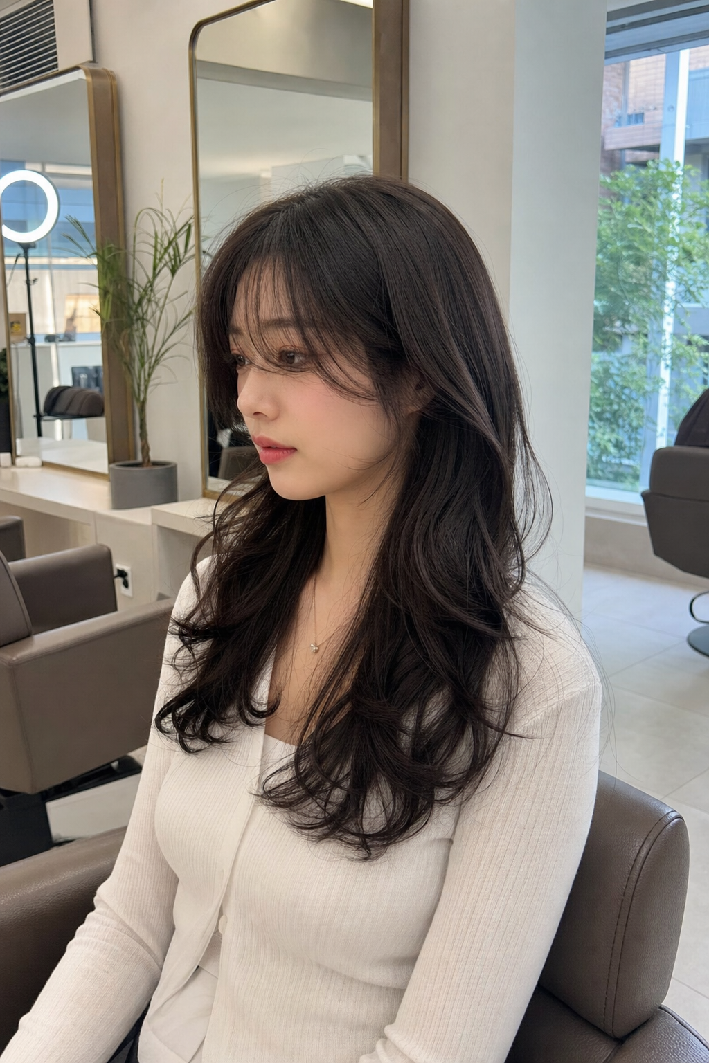 손질이 쉬운 레이어드 S컬 열펌 분위기
