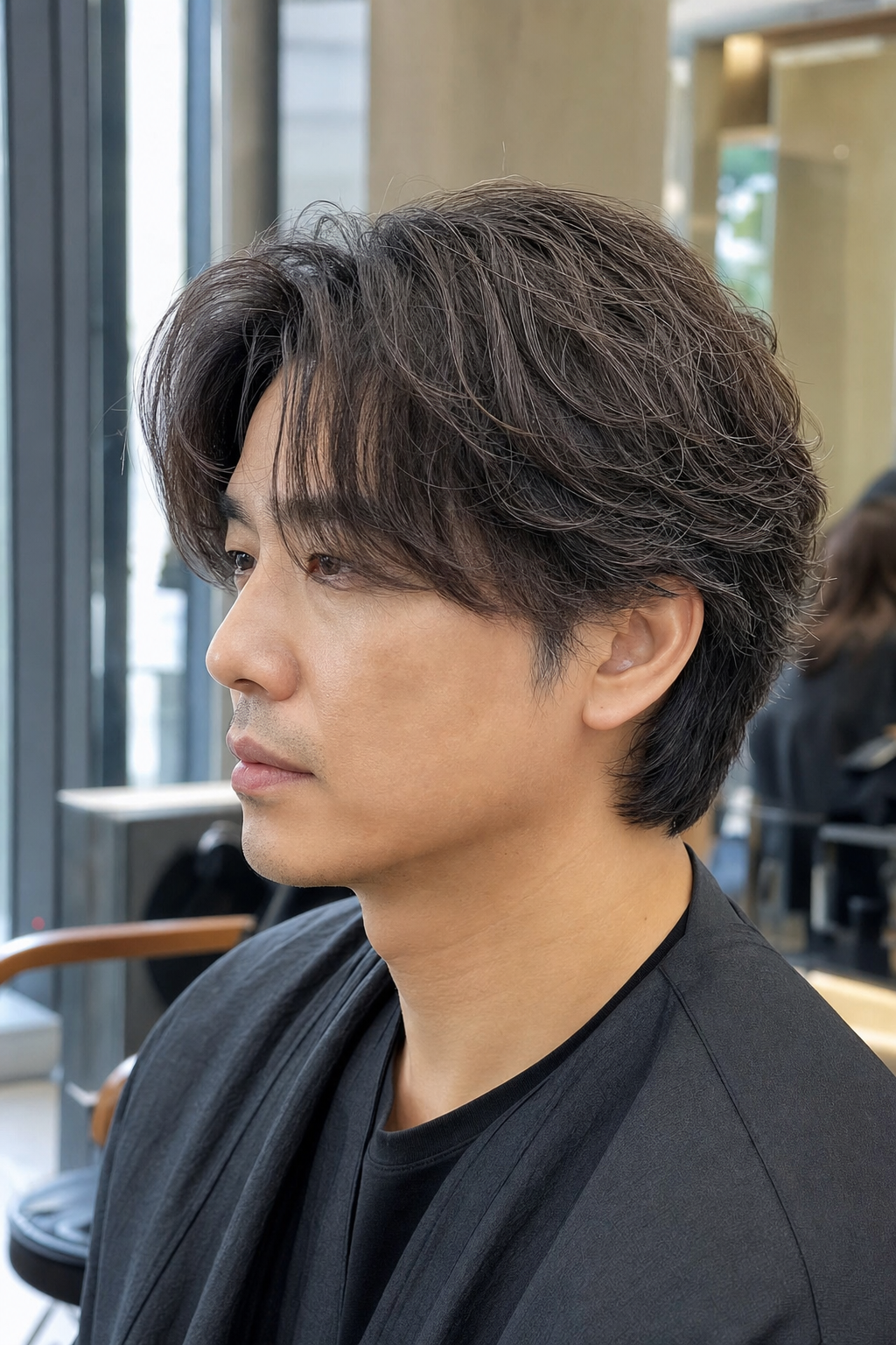 강한 펌보다 자연스러운 결 정돈이 중심인 스타일