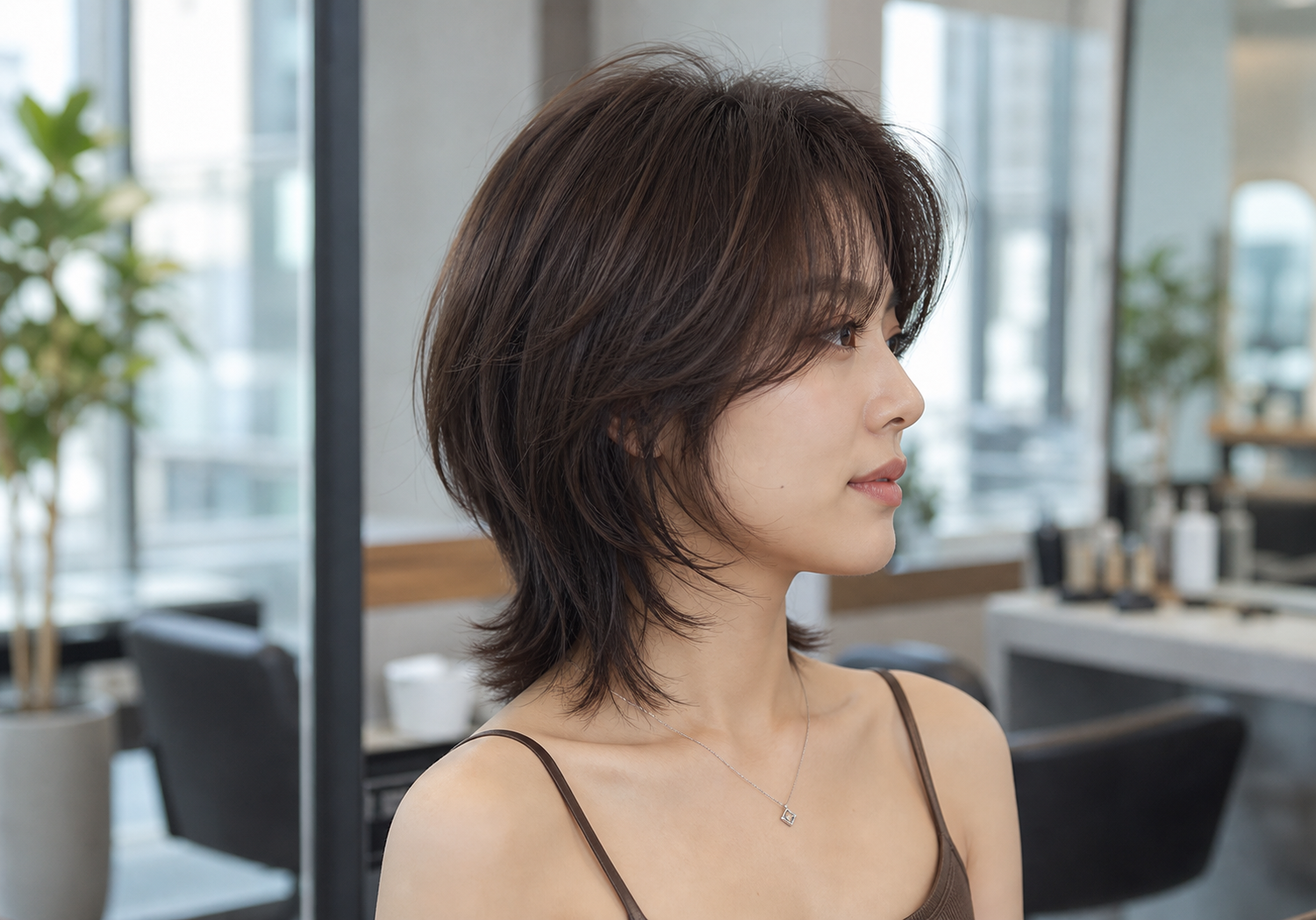 여성 울프컷 변형 상담용 이미지