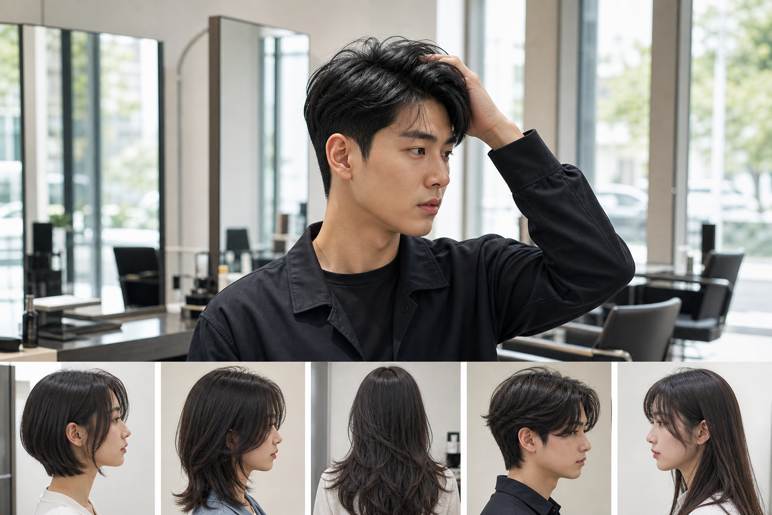 깔끔하고 세련된 남성 숏컷으로 자신감 넘치는 모습