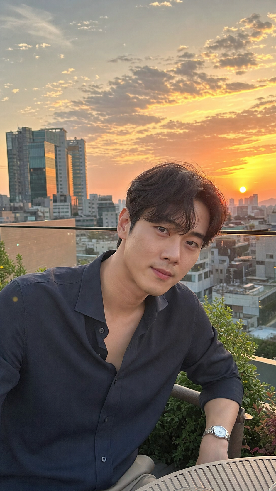 분위기 있는 저녁 무드의 하석진 스타일