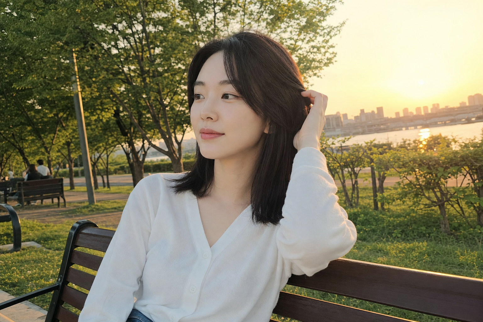 한강공원 노을 스냅, 부드럽게 흐르는 질감