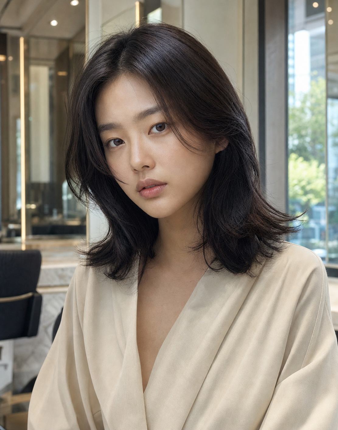 깔끔하면서도 자연스러운 볼륨감을 살린 스타일