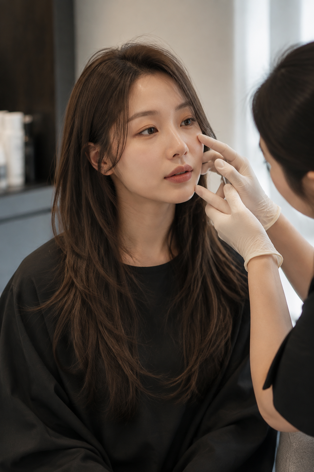 모공 관리 상담 장면