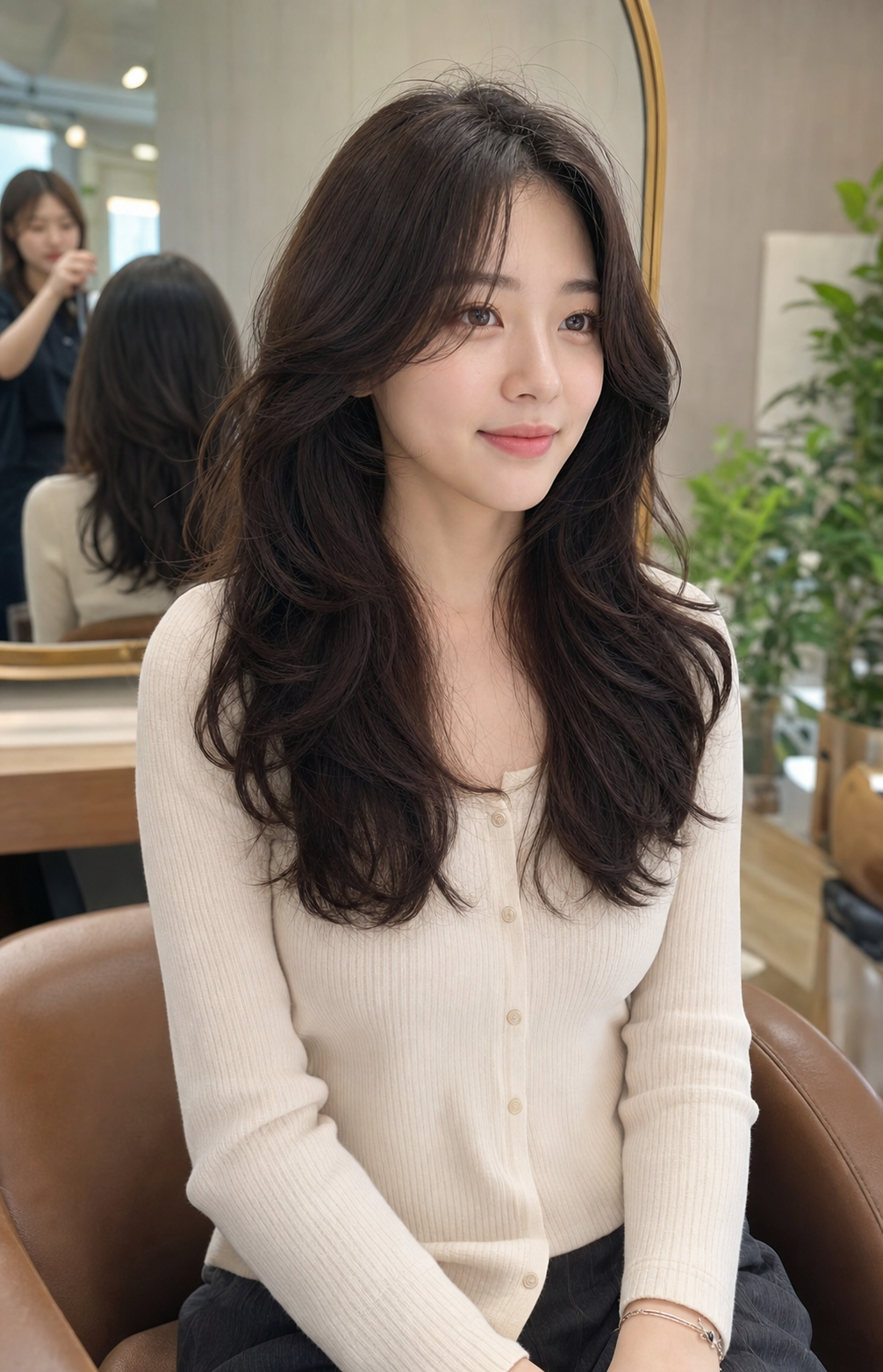 매직셋팅으로 손질이 쉬운 여성 헤어 완성