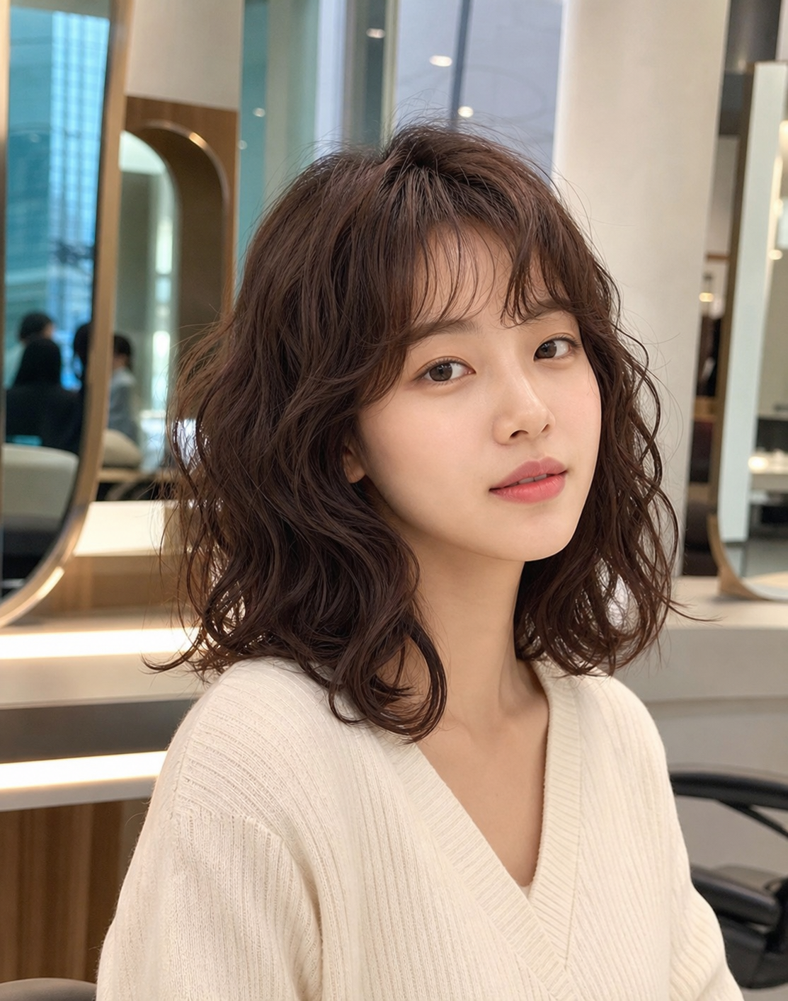 중단발 빌드펌의 자연스러운 웨이브
