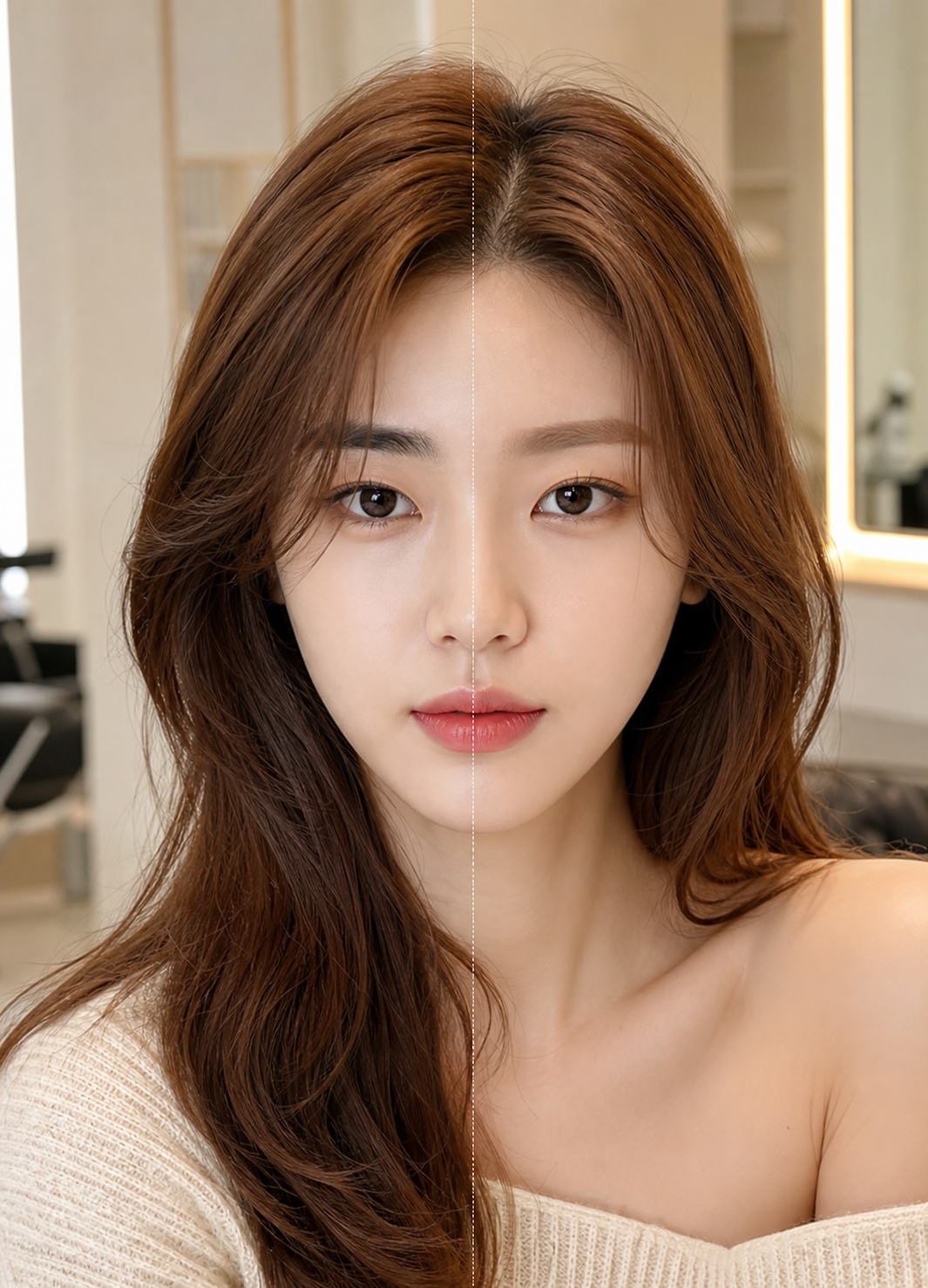 눈썹 컬러 조정은 인상을 부드럽게 보이게 하는 핵심 포인트다