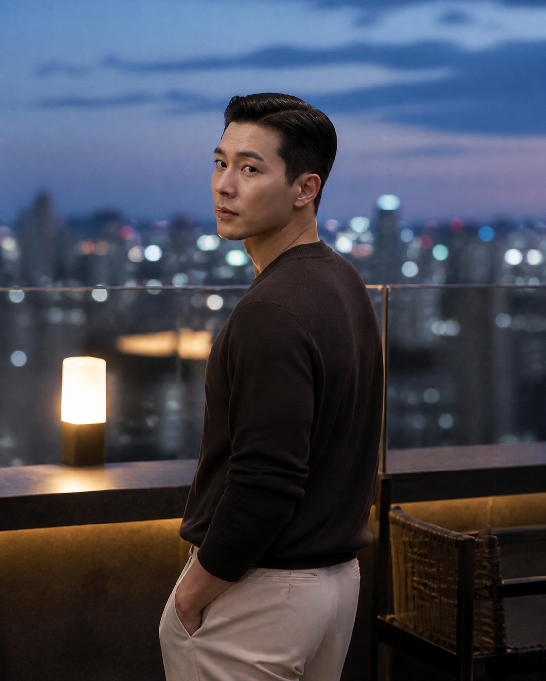 루프탑 바 저녁 스냅