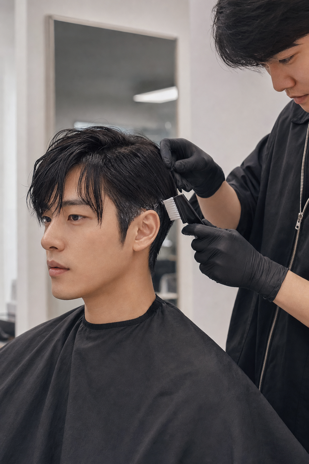 가일컷의 완성도를 높이는 다운펌 시술 과정