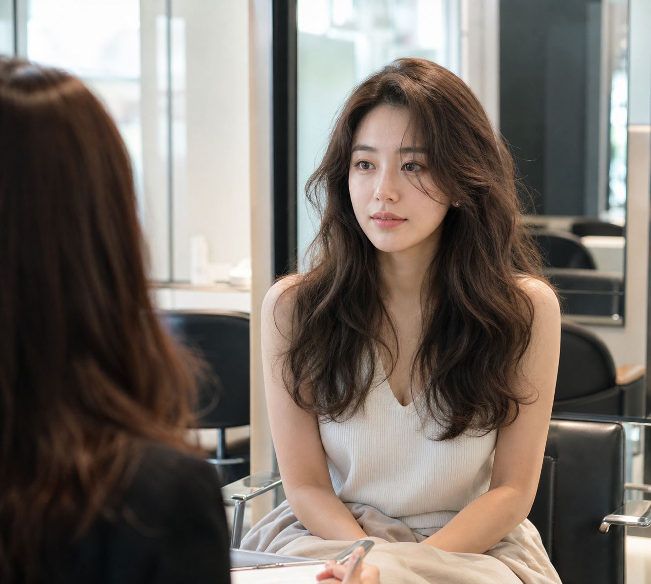상담이 강조되는 명동형 헤어샵 이미지