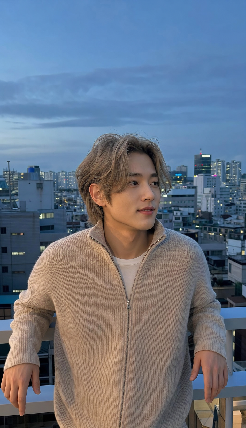 루프탑 야경 스냅, 세련된 차우민 무드